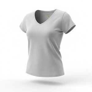 Lilly Pulitzer Etta V-Neck Cotton Gray Top Women's size Lg